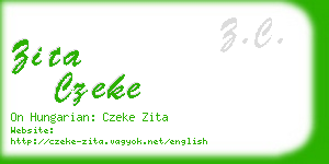 zita czeke business card